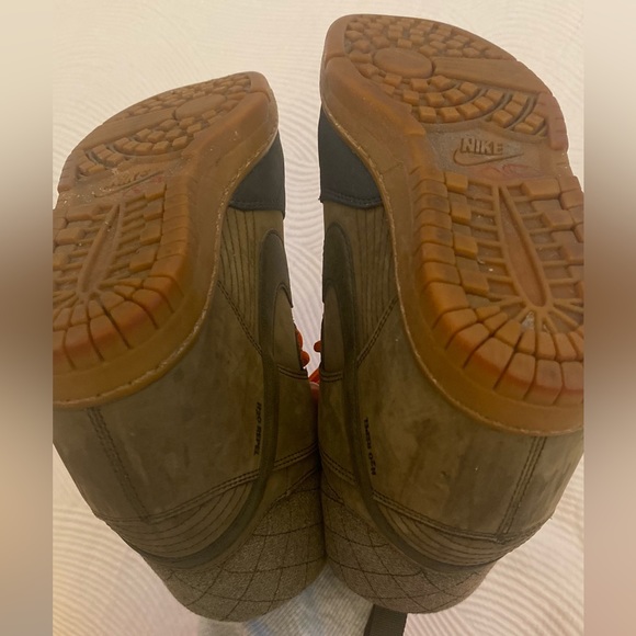 Nike Dunk Sky Hi Green and Navy Leather with Orange Laces Women’s Size 8 - Picture 5 of 7